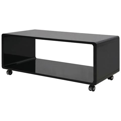 Tavolino Da Caffè Nero Lucido