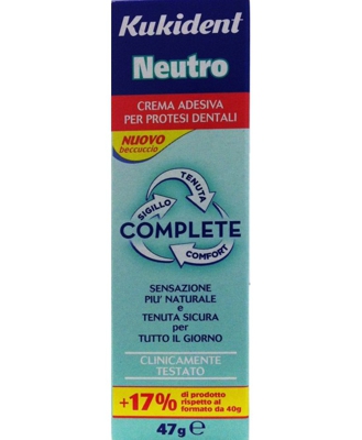 Kukident Neutro Complete Crema Adesiva Protesi Dentali 40ml