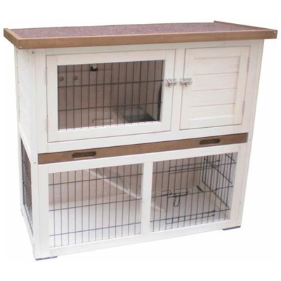 Conigliera Kikiy Bianca E Marrone 92x45x80 Cm 20077