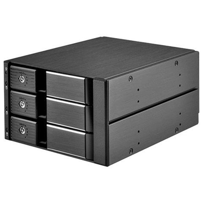 SST-FS303B BackPlane HD 3x 3.5 pollici SATA / SAS - Nero