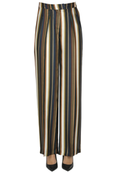 Striped satin trousers en oferta