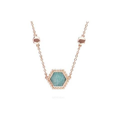 Collana In Amazzonite Placcata In Oro Da 1 Carato, 45 Cm