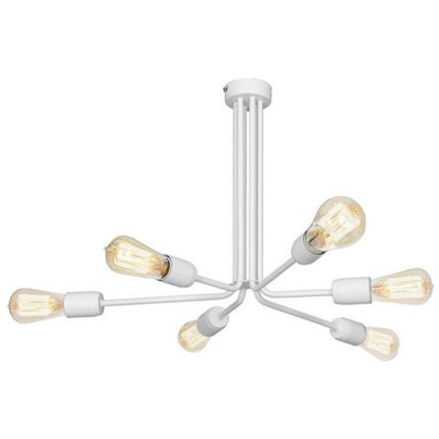 Lampada A Sospensione Scorpius White, Lampadario, Da Soffitto, Bianco In Metallo, 65 X 65 X 40 Cm, 6 X E27, 60w