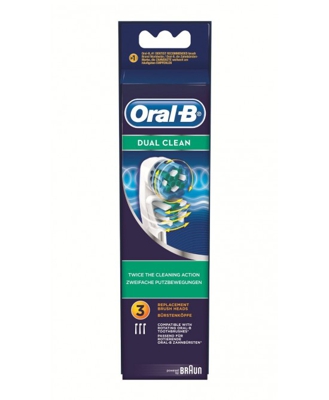 Oral-B Dual Clean Testine Di Ricambio Per Spazzolino Elettrico 3 Ricambi