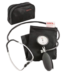 SFIGMOMANOMETRO ANEROIDE KOBITEST ERKA CON FONENDOSCOPIO INCORPORATO NEL BRACCIALE MANOMETRO DI PRECISIONE IN ALLUMINIO ANODIZZATO SCARICO DELL'ARIA TRAMITE VALVOLA A VITE en oferta