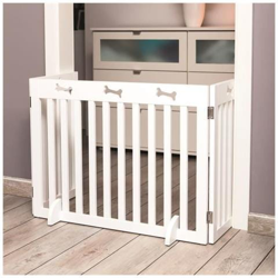 Absperrgitter Für Hunde Weiß 82-124x61cm en oferta