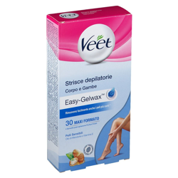 Veet Easy-Gelwax™ Strisce Depilatorie Corpo e Gambe Pelli Sensibili en oferta