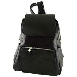 Zaino Unisex In Vera Pelle Colore Nero - Pelletteria Toscana Made In Italy - Zaino en oferta