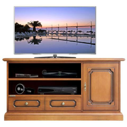 Porta Tv In Legno Con Cassetto E Ampio Vano, L: 72,3 - H: 30,6 Cm en oferta