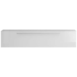 Elemento Murale Tv Orizzontale Laccato Bianco Brillante Con Asta Eternel en oferta