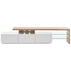 Mobile Tv Design Laccato Bianco Piatto Principale In Quercia 204 Cm Media características