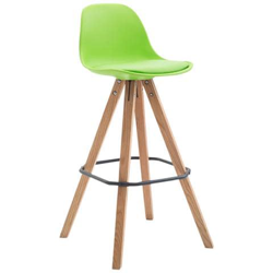 Sgabello Franklin In Polipropilene E Similpelle I Sedia Alta Bar Cucina ScandinavaTulip Con Poggiapiedi, Gambe Quadrate Verde Natura (Rovere) precio