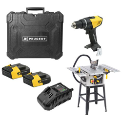 Trapano E Sega Circolare Peugeot Energydrill-14v15 - 2 Batterie 14,4 V 2,0 Ah - 1 Caricabatterie - Energysaw-254b2 25031 en oferta