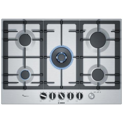 Piano Cottura PCQ7A5M90 Serie 6 a Gas 5 Fuochi Gas Colore Inox
