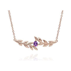 Collana In Oro Rosa 9 Kt Con Ametista 0,134 Ct en oferta