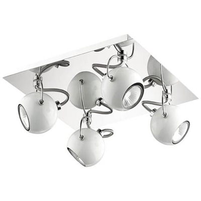 Lampada Da Parete / soffitto 4 X 28w Gu10 Ideal Lux Bianco