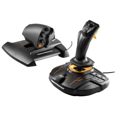 Joystick di volo T. 16000M FCS con tecnologia magnetica di precisione H. E. A. R. T + manetta TWCS per PC