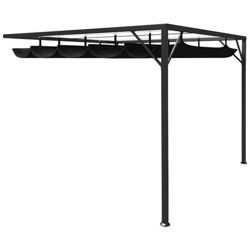 Gazebo A Muro Da Giardino Con Tetto A Scomparsa 3x3 M Antracite precio