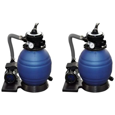Pompe Con Filtro A Sabbia 2 Pz 400 W 11000 L / h