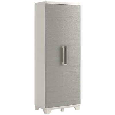 Armadietto Wood Grain Crema E Grigio Talpa 68x39x182cm