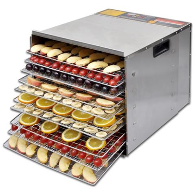 Essiccatore Alimentare Con 10 Vassoi In Acciaio Inossidabile