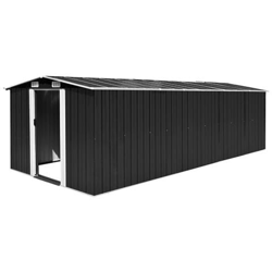 Capanno Da Giardino 257x597x178 Cm In Metallo Antracite precio