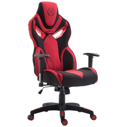 Sedia Racing Ufficio Fangio I Poltrona Gaming in Tessuto Altezza Regolabile con Braccioli I Sedia Gamer Ergonomica con Alto Schienale Nero Rosso características