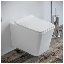 Vaso Wc SOSPESO filo muro In ceramica completo di Sedile Softclose SQUARE características
