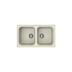 Lavello LZ862P 2 Vasche Dimensioni 86 x 50 cm Colore Panna Serie Rigae en oferta