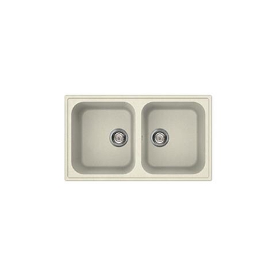 Lavello LZ862P 2 Vasche Dimensioni 86 x 50 cm Colore Panna Serie Rigae