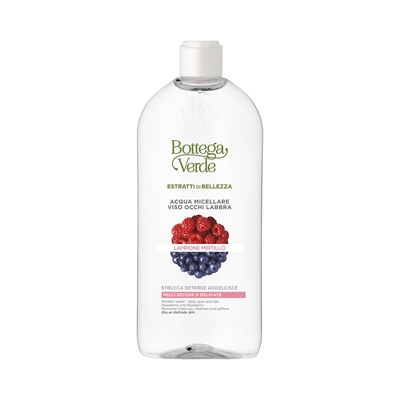 Acqua micellare - viso occhi labbra - Lampone e Mirtillo