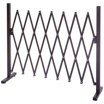 Recinto Traliccio A Fisarmonica Estensibile Hwc-b34 Alluminio Marrone ~ Altezza 103cm, Larghezza 27-207cm