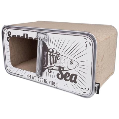 Tiragraffi / cuccia Per Gatti Sardine Bianco