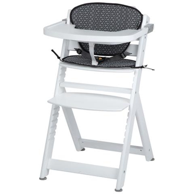 Seggiolone Timba Con Cuscini Bianco E Grigio