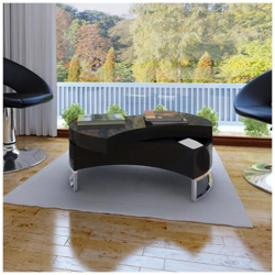 Tavolino Forma Regolabile Nero Lucido precio