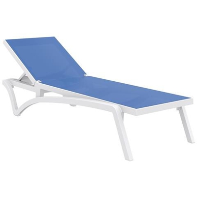 Lettino Regolabile Blu Con Rotelle Corail