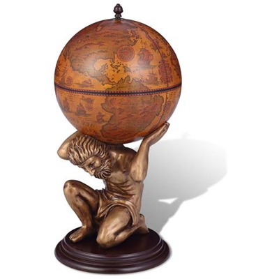 Mobile Bar / Vino A Forma Di Globo Atlas 42 X 85 Cm