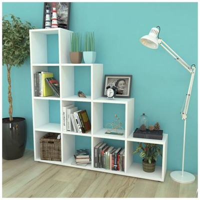 Libreria A Scala / Mensole 142 Cm Bianca
