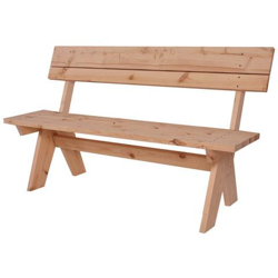 Panca Oslo Per Esterni Con Schienale Legno Massiccio 148cm Naturale Grezzo en oferta