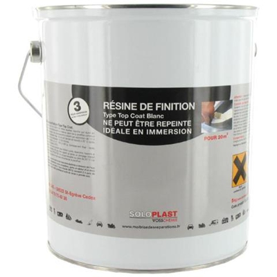 Finitura Top Coat Resina Tipo Soloplast Bianco 5 Kg
