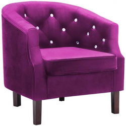 Poltrona Con Rivestimento In Velluto 65x64x65 Cm Viola precio