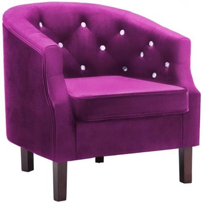 Poltrona Con Rivestimento In Velluto 65x64x65 Cm Viola