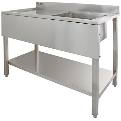 Lavandino Commerciale Da Cucina In Acciaio Inossidabile Con 1 Vasca E Sgocciolatoio A Sinistra