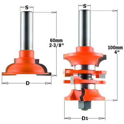 Set 2 Frese X Incastri M+f Per Porte Hw S=12 D=44.5/48x44.5 955.806.11