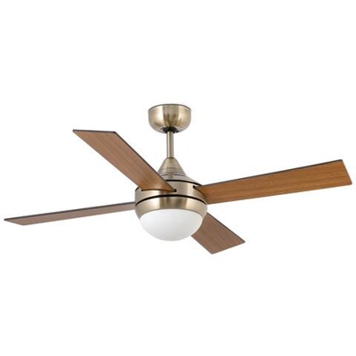 Icaria, Ventilatore Con Luce, - Ottone