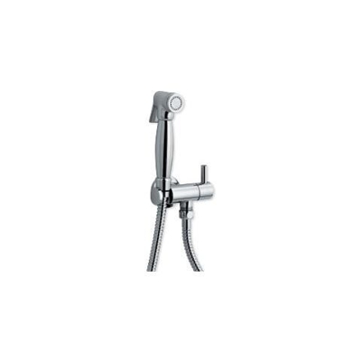 Kit Idroscopino Tondo In Ottone Cromato Con Rubinetto, Supporto E Flex 120 Cm