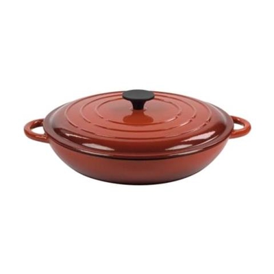 Tegame In Ghisa Smaltata Linea Normandie Con Coperchio, Diam. 31cm