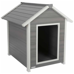 Cuccia Per Cani Eco Hendry 88x98x101 Cm Grigio E Bianco características