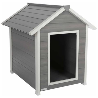 Cuccia Per Cani Eco Hendry 88x98x101 Cm Grigio E Bianco