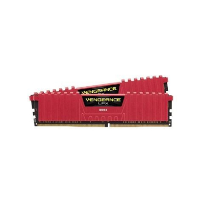 Memoria Dimm Vengeance LPX 16 GB (8GB x 2) DDR4 2666 MHz CL16 Dissipatore Rosso